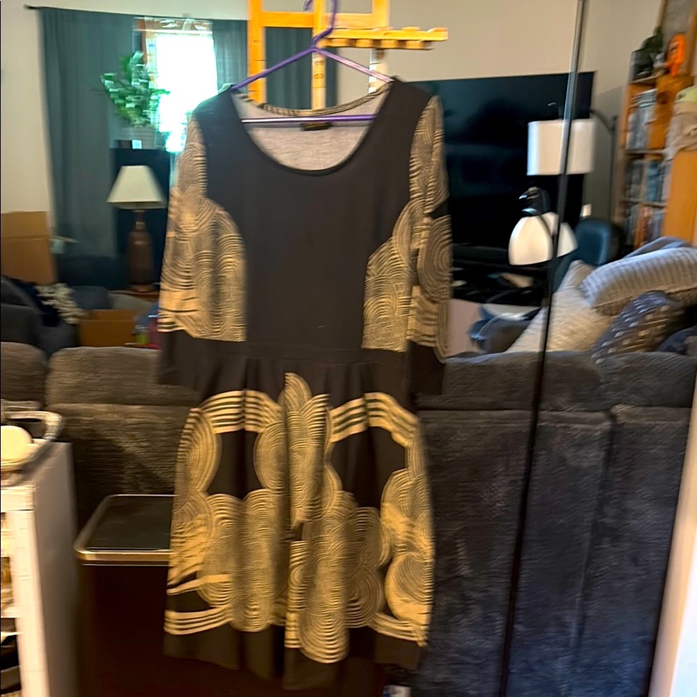 Reborn Black Fit and Flare Cocktail Dress